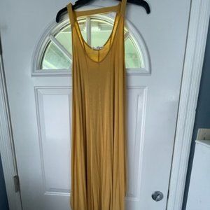2X Indigo Threads Gold Color Sleeveless Dress
